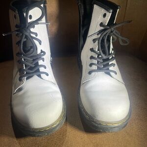 White classic Dr. Marten boots